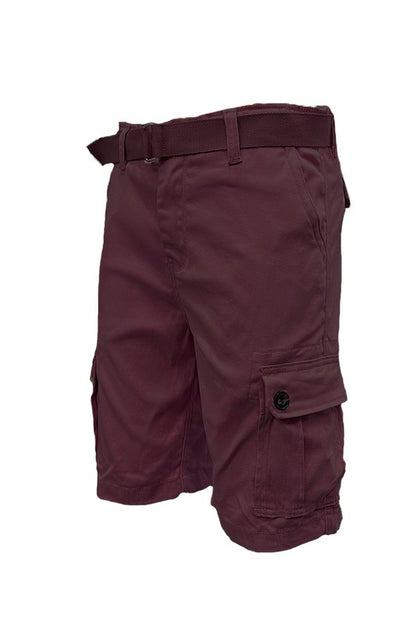 Weiv Mens Belted Cargo Shorts with Belt - Tigbuls Variety Fashion