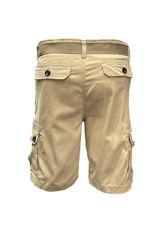 Weiv Mens Belted Cargo Shorts with Belt - Tigbuls Variety Fashion