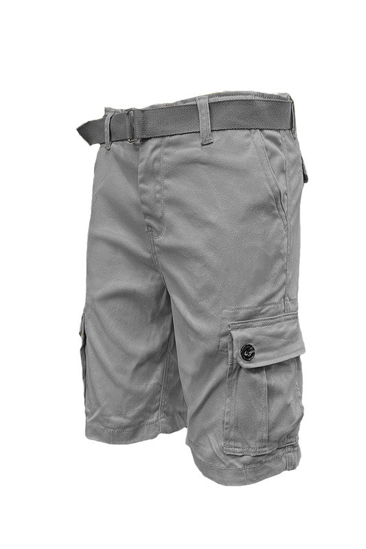 Weiv Mens Belted Cargo Shorts with Belt - Tigbuls Variety Fashion