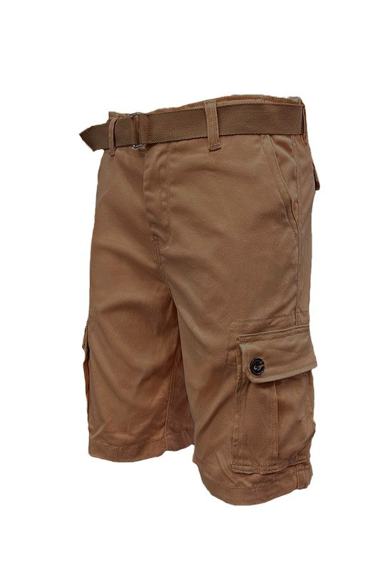 Weiv Mens Belted Cargo Shorts with Belt - Tigbuls Variety Fashion