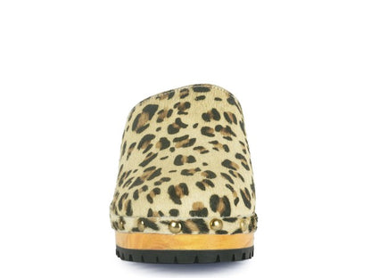 ACER FINE SUEDE PRINTED LEOPARD CLOG SLIDES - Tigbul's Variety Fashion Shop