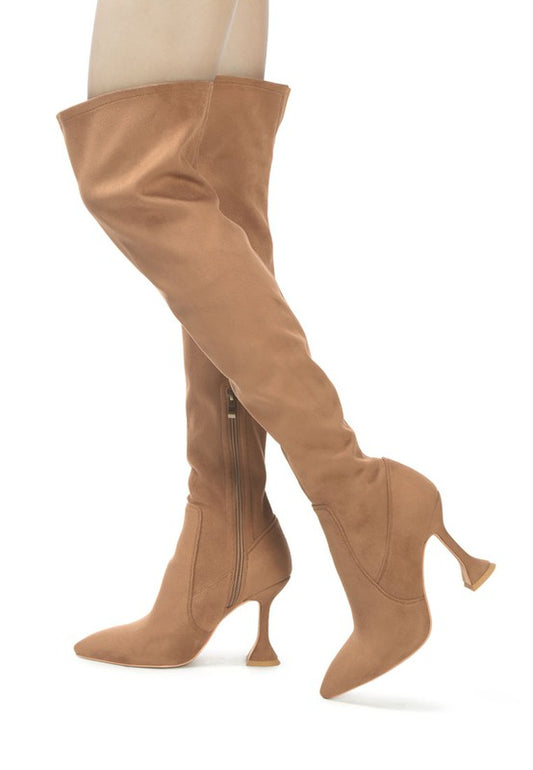 Over The Knee High Heeled Boots - Tigbul's Variety Fashion Shop