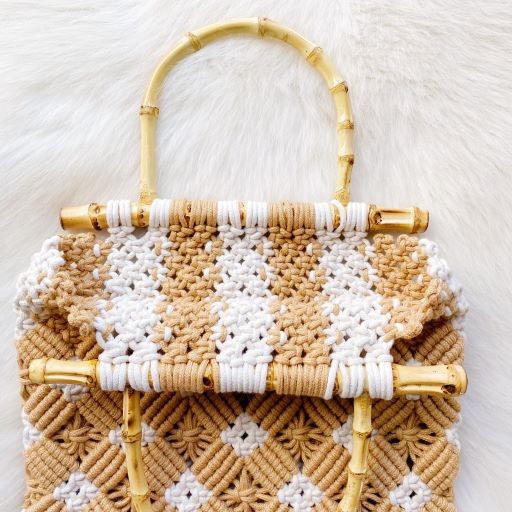 Bamboo Weaved Shopping Tote / Handbag - Tigbuls Variety Fashion