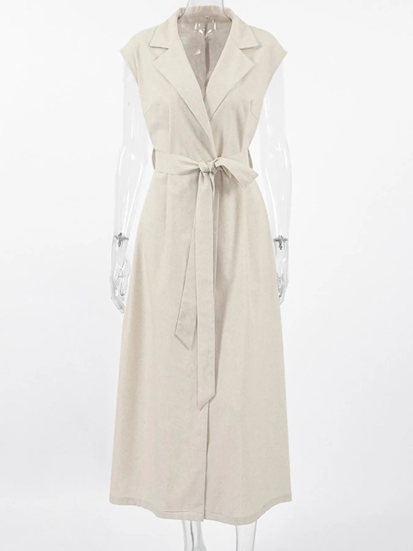 Tie Waist Cap Sleeve Maxi Dress - Tigbul's Variety Fashion Shop