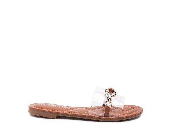 SCOTH Clear Buckled Quilted Slides - Tigbuls Variety Fashion
