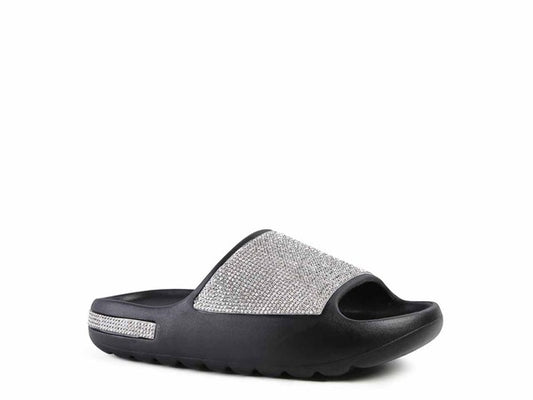 DUMBA Diamante Pool Sliders - Tigbul's Variety Fashion Shop