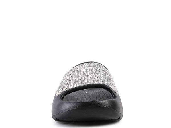 DUMBA Diamante Pool Sliders - Tigbul's Variety Fashion Shop