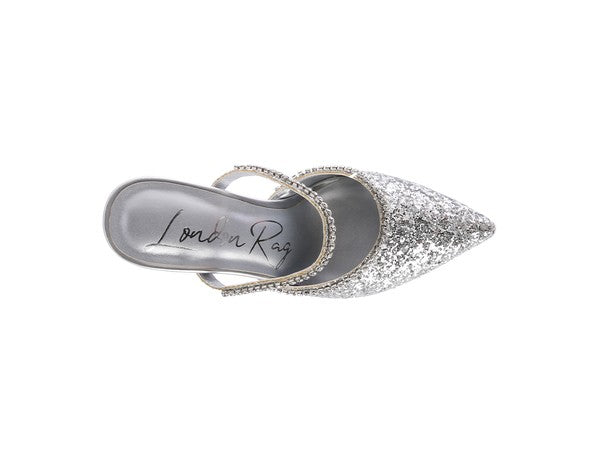 IRIS Glitter Spool Heel Sandal - Tigbul's Variety Fashion Shop