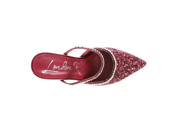 IRIS Glitter Spool Heel Sandal - Tigbul's Variety Fashion Shop