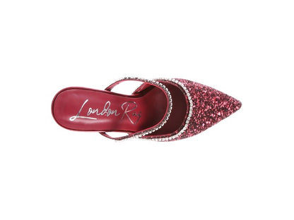 IRIS Glitter Spool Heel Sandal - Tigbul's Variety Fashion Shop