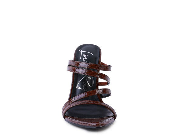 NEW AFFAIR Croc Metal High Heeled Sandals - Tigbuls Variety Fashion