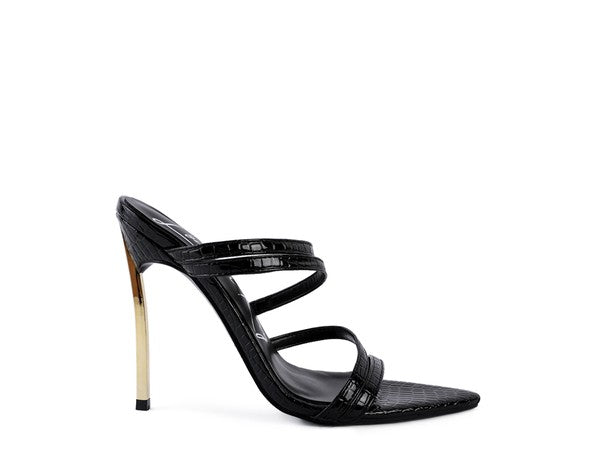 NEW AFFAIR Croc Metal High Heeled Sandals - Tigbuls Variety Fashion