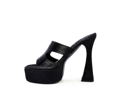 PDA High Heel Platform Croc Sandals - Tigbuls Variety Fashion