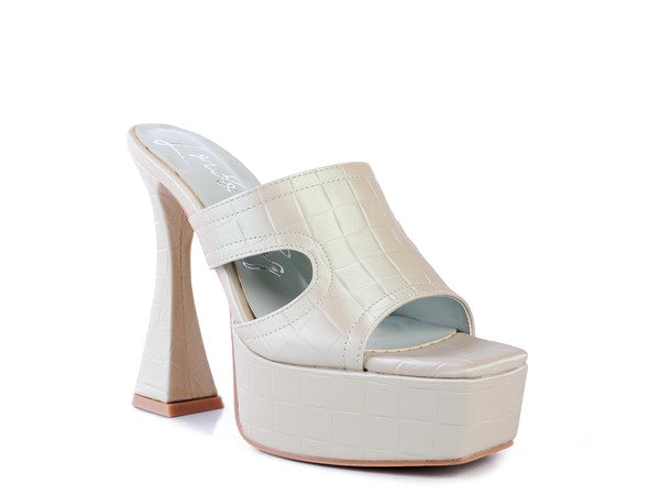 PDA High Heel Platform Croc Sandals - Tigbul's Variety Fashion Shop
