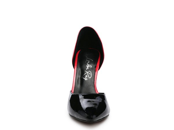 Candy Cane Patent Pu Slip On Stiletto Heels - Tigbuls Variety Fashion