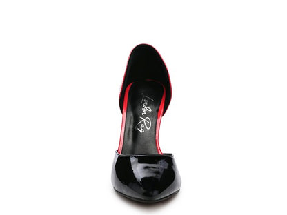 Candy Cane Patent Pu Slip On Stiletto Heels - Tigbul's Variety Fashion Shop