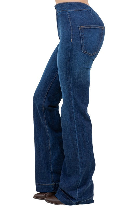 Harley Wide Leg Dark Blue - Inseam 32 - Tigbul's Variety Fashion Shop