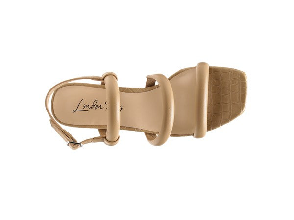 SLATER CROC SLINGBACK BLOCK SANDALS - Tigbul's Variety Fashion Shop