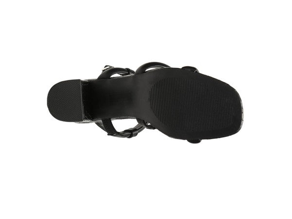 SLATER CROC SLINGBACK BLOCK SANDALS - Tigbul's Variety Fashion Shop