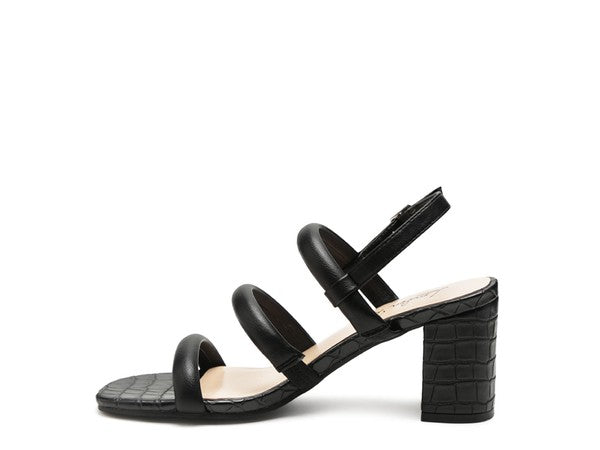 SLATER CROC SLINGBACK BLOCK SANDALS - Tigbul's Variety Fashion Shop