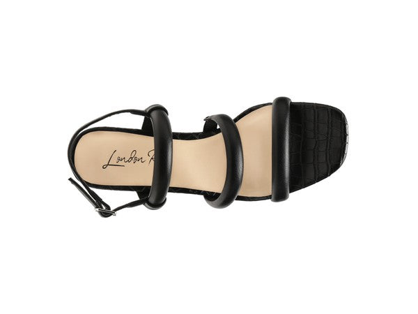 SLATER CROC SLINGBACK BLOCK SANDALS - Tigbul's Variety Fashion Shop