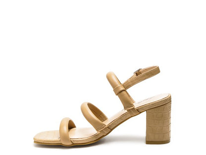 SLATER CROC SLINGBACK BLOCK SANDALS - Tigbul's Variety Fashion Shop