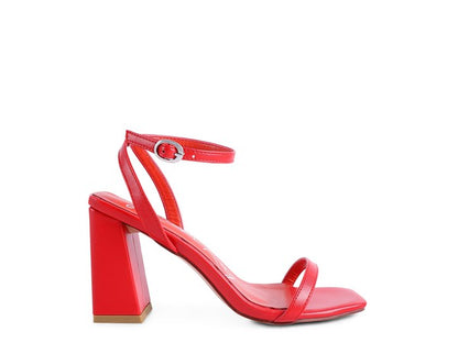 Block Heel Ankle Strap Sandals - Tigbuls Variety Fashion