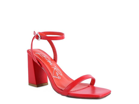 Block Heel Ankle Strap Sandals - Tigbuls Variety Fashion