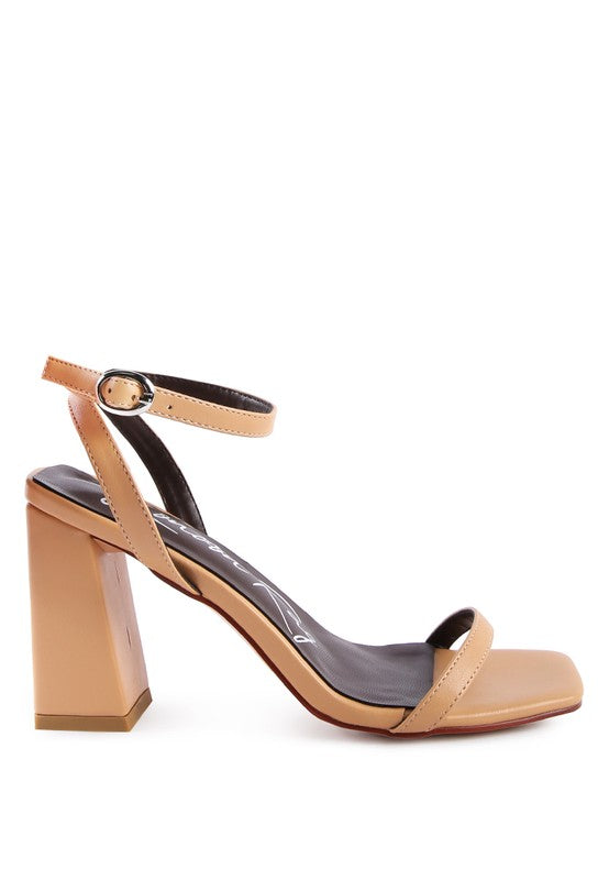 Block Heel Ankle Strap Sandals - Tigbuls Variety Fashion