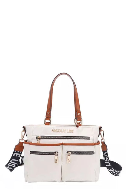 Nicole Lee USA Multi-Compartment Convertible Tote Bag - Tigbul's Variety Fashion Shop