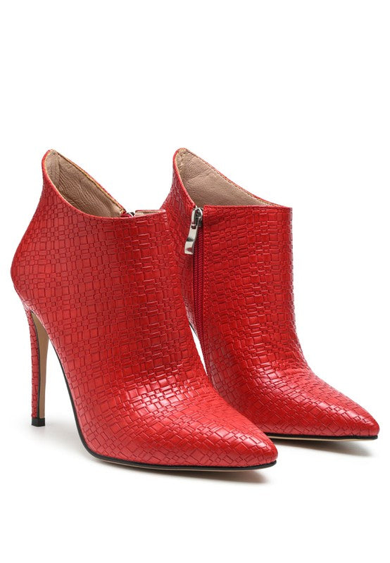 LOLITA WOVEN TEXTURE STILETTO BOOT - Tigbul's Variety Fashion Shop