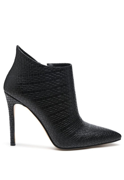 LOLITA WOVEN TEXTURE STILETTO BOOT - Tigbul's Variety Fashion Shop