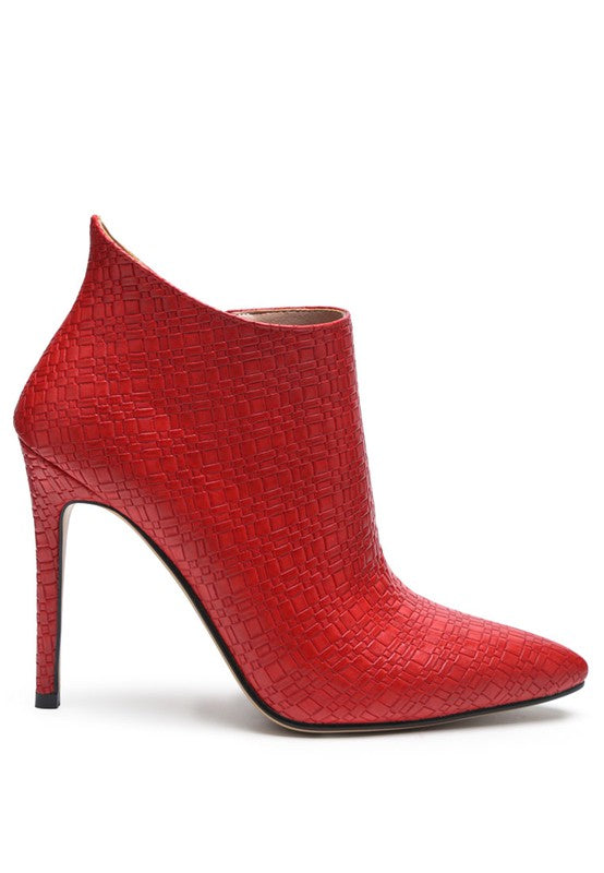 LOLITA WOVEN TEXTURE STILETTO BOOT - Tigbul's Variety Fashion Shop