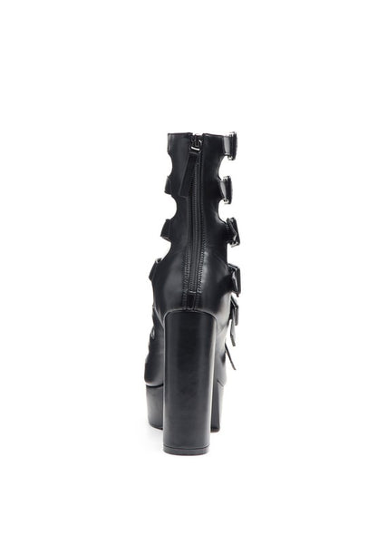 LONDON RAG SAROUCHI CAGED HIGH HEEL BUCKLE SANDAL - Tigbul's Variety Fashion Shop