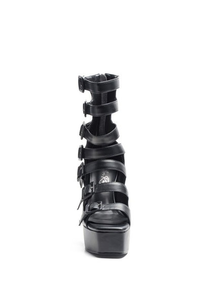 LONDON RAG SAROUCHI CAGED HIGH HEEL BUCKLE SANDAL - Tigbul's Variety Fashion Shop