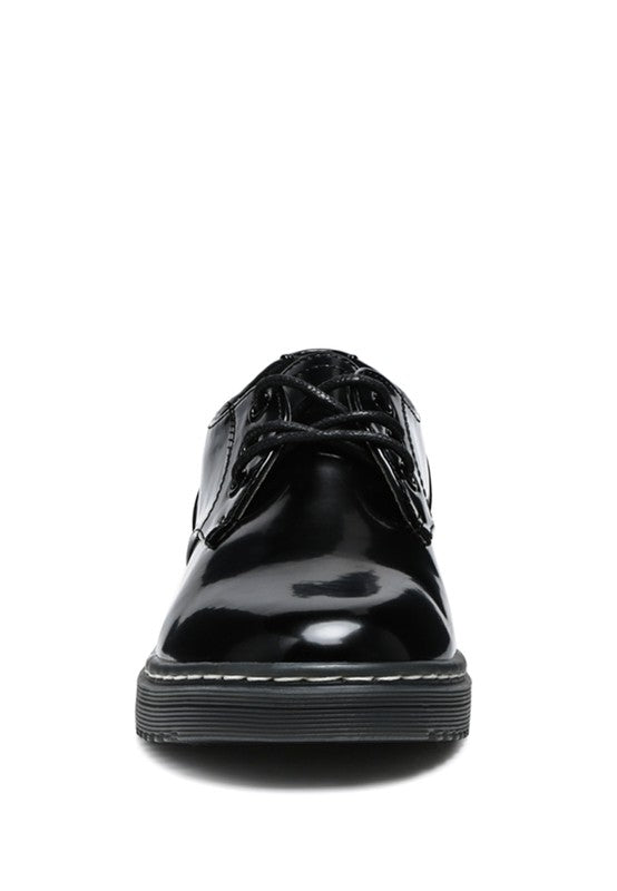 LONDON RAG SHANKS OXFORD PATENT PU SHOES - Tigbul's Variety Fashion Shop