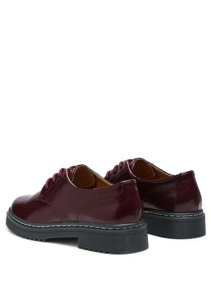 LONDON RAG SHANKS OXFORD PATENT PU SHOES - Tigbul's Variety Fashion Shop