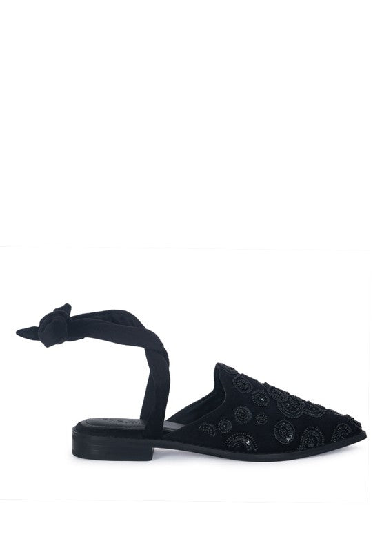 MANDE EMBROIDERED VELVET MULES - Tigbuls Variety Fashion