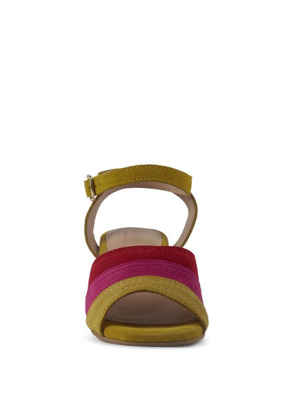 MON BEAU FINE SUEDE BLOCK HEELED SANDAL - Tigbuls Variety Fashion