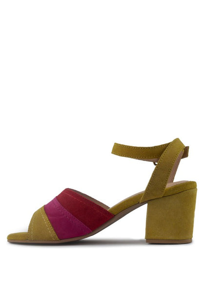 MON BEAU FINE SUEDE BLOCK HEELED SANDAL - Tigbuls Variety Fashion