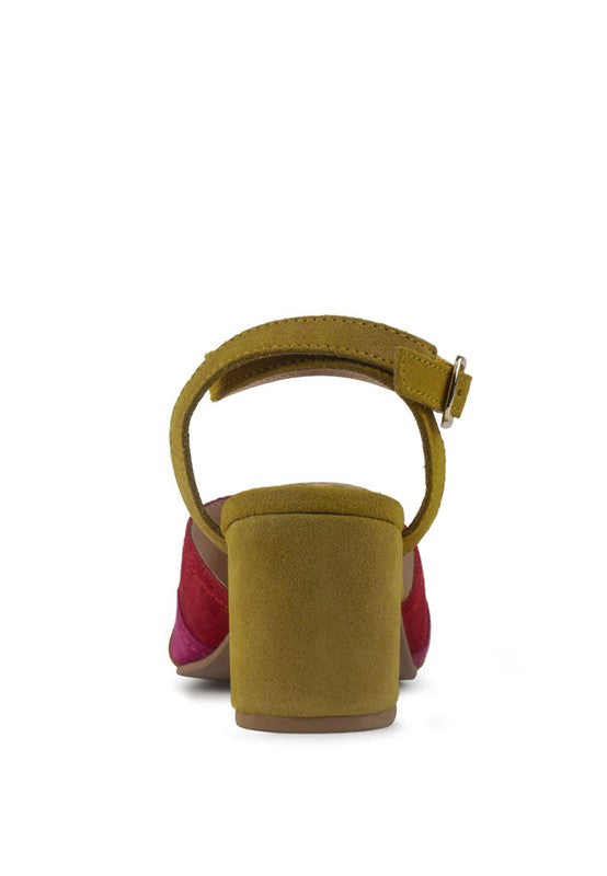 MON BEAU FINE SUEDE BLOCK HEELED SANDAL - Tigbuls Variety Fashion