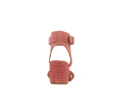 RAYNA BLUSH BRAIDED JUTE STRAP AND SUEDE SANDAL - Tigbuls Variety Fashion