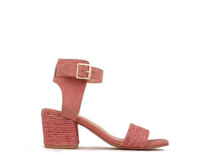 RAYNA BLUSH BRAIDED JUTE STRAP AND SUEDE SANDAL - Tigbuls Variety Fashion