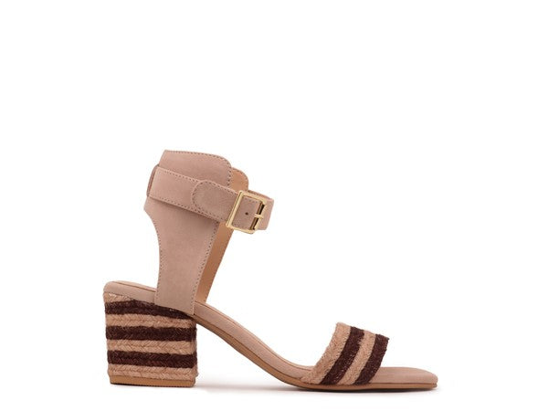 RAYNA BLUSH BRAIDED JUTE STRAP AND SUEDE SANDAL - Tigbuls Variety Fashion