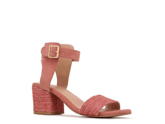 RAYNA BLUSH BRAIDED JUTE STRAP AND SUEDE SANDAL - Tigbuls Variety Fashion