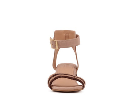 RAYNA BLUSH BRAIDED JUTE STRAP AND SUEDE SANDAL - Tigbuls Variety Fashion