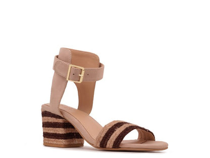 RAYNA BLUSH BRAIDED JUTE STRAP AND SUEDE SANDAL - Tigbuls Variety Fashion