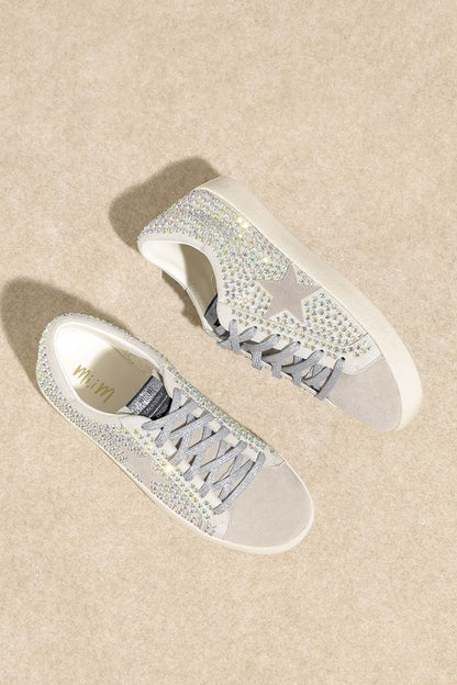 Glam Rhinestone Star Sneakers - Tigbul's Variety Fashion Shop