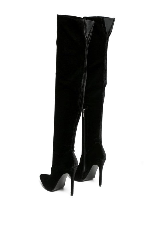 Tilera Stretch Over The Knee Stiletto Boots - Tigbuls Variety Fashion