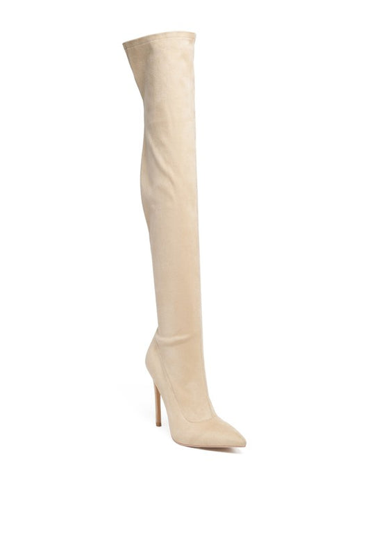 Tilera Stretch Over The Knee Stiletto Boots - Tigbuls Variety Fashion